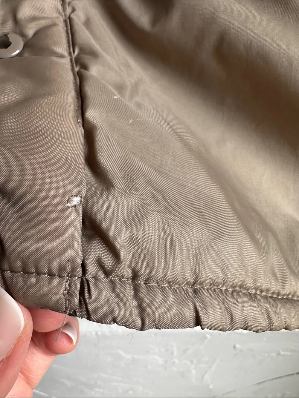 Vintage Envoy The Now Jacket Puffer Vest Taupe Gorpcore Utility Unisex Sz L